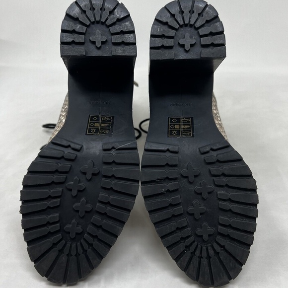 Dolce Vita Womens Back Zip Snake Print Heels Boots Booties Leather Size 8.5 - Picture 10 of 12